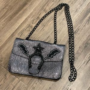*SOLD* Steve Madden pewter glam handbag
